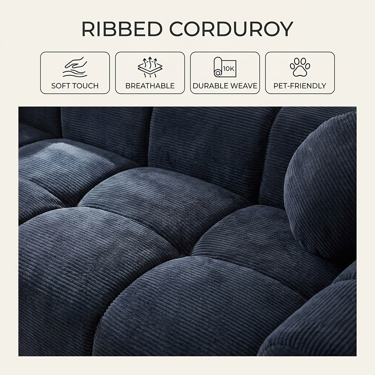 98 4 inch boneless sofa couch 2 pillows extra deep seats - Temu