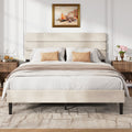 upholstered bed frame king size bed frame headboard platform - Temu