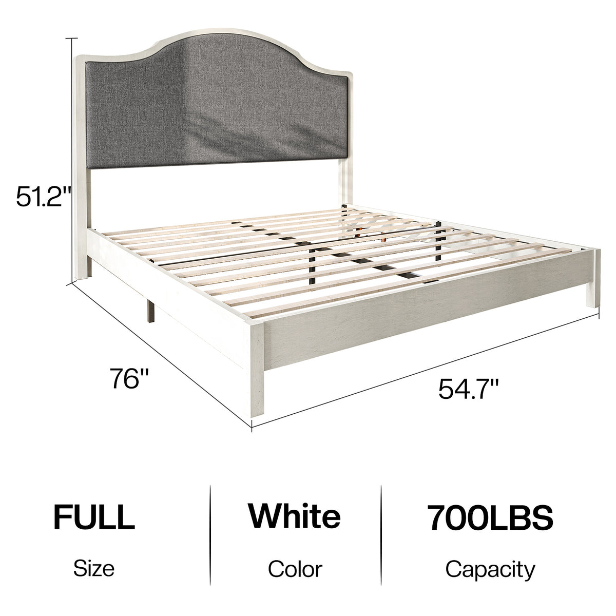 solid wood platform bed frame upholstered curved - Temu