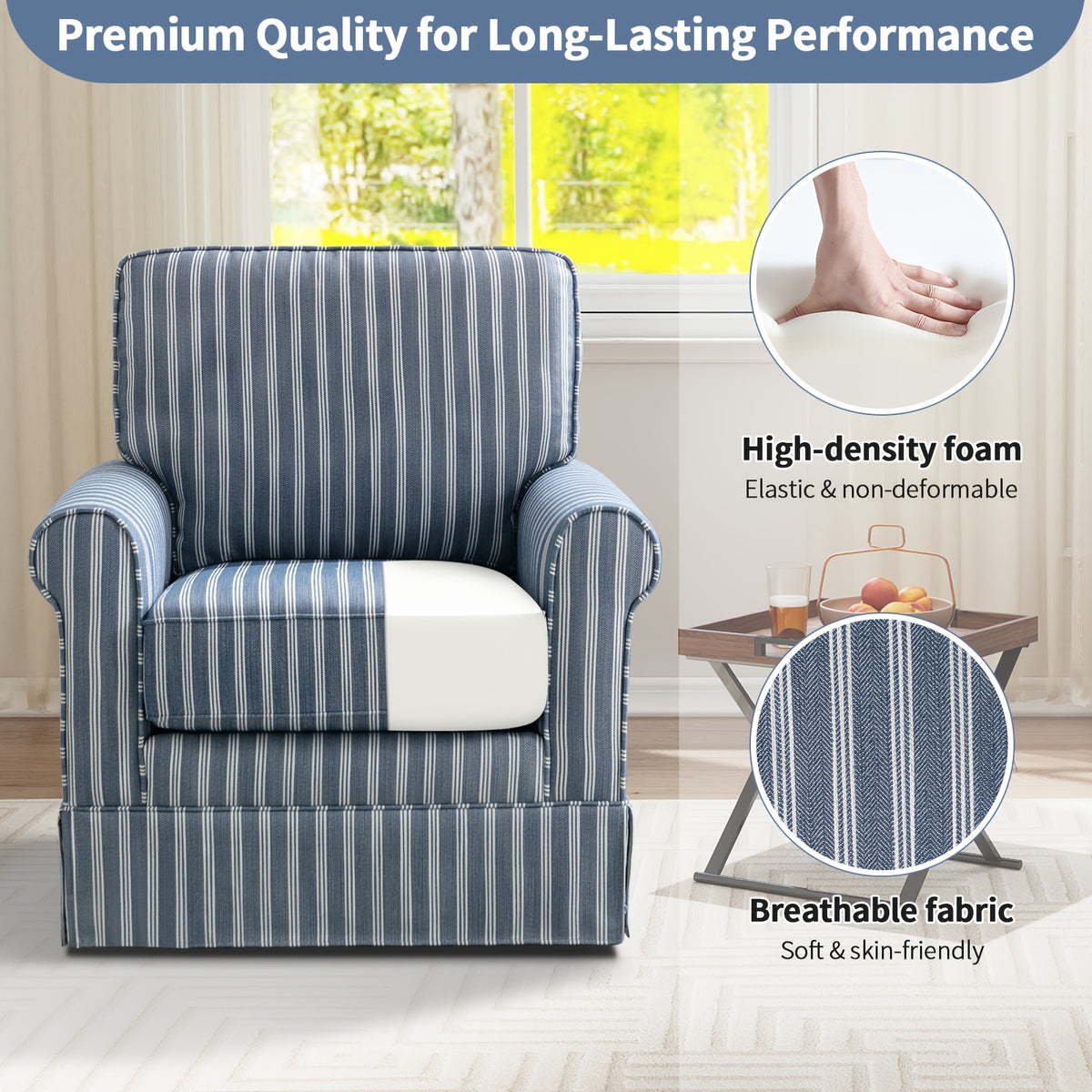 30 wide bohemian swivel accent chair blend vertical stripe - Temu