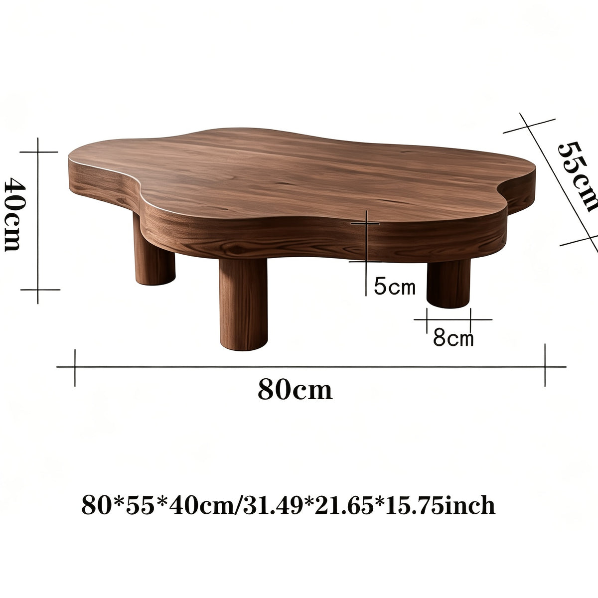 cloud shaped coffee table features thick sturdy wooden legs - Temu