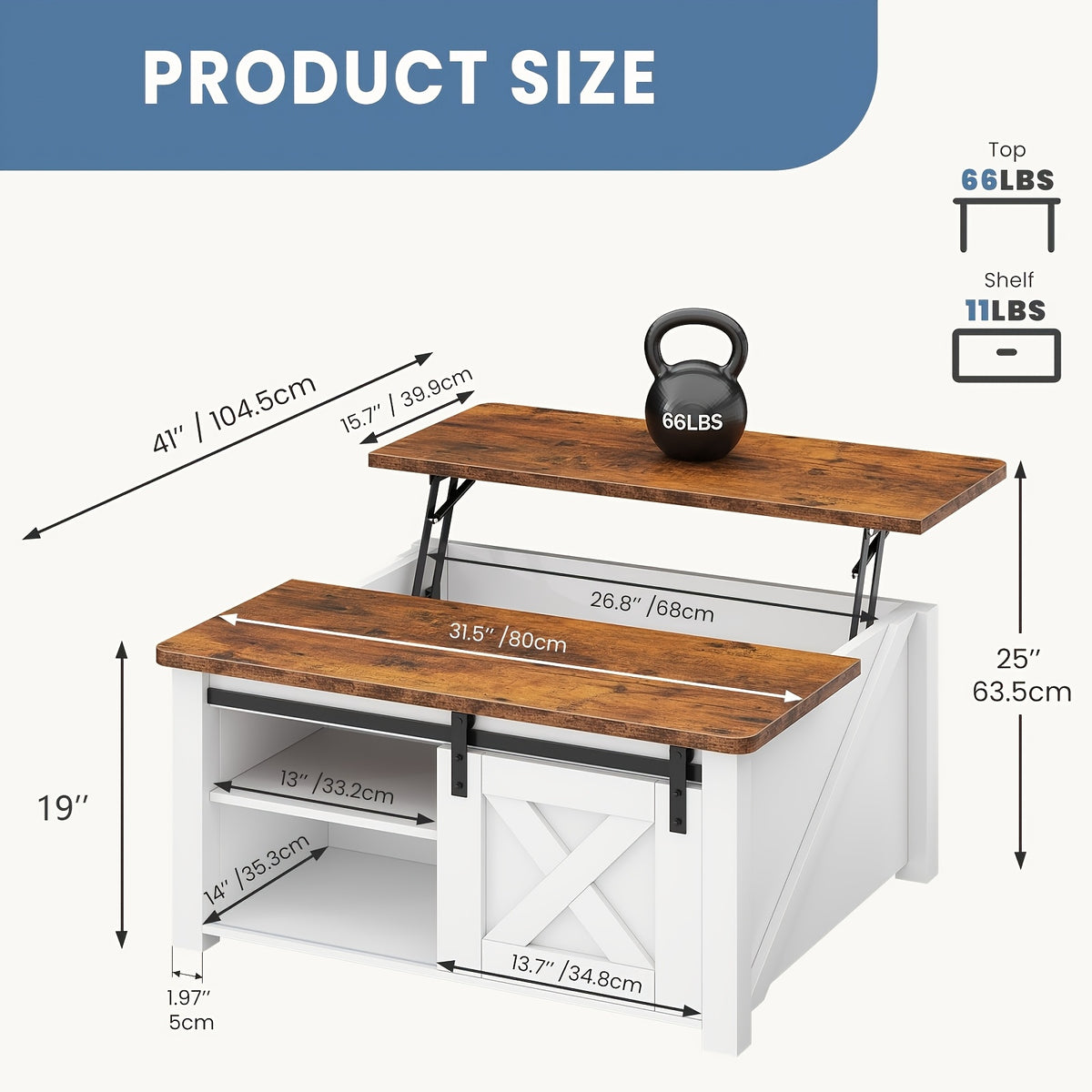courtyard coffee table lift top coffee table hidden storage - Temu