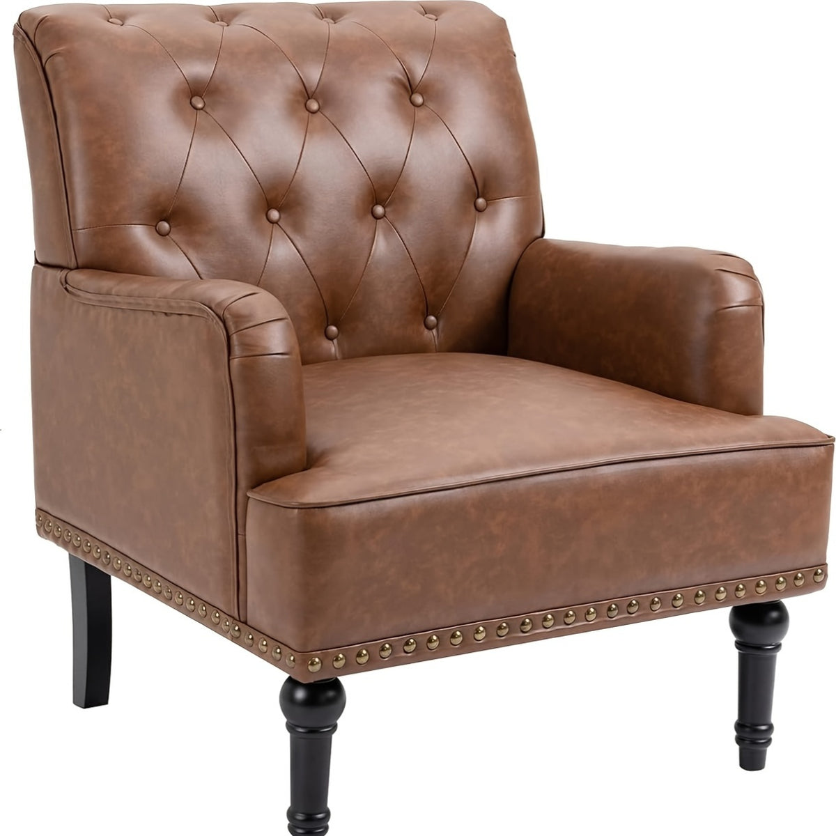 century accent chair faux leather modern armchair - Temu