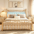 metal platform bed frame 54 tall rgb led decor - Temu