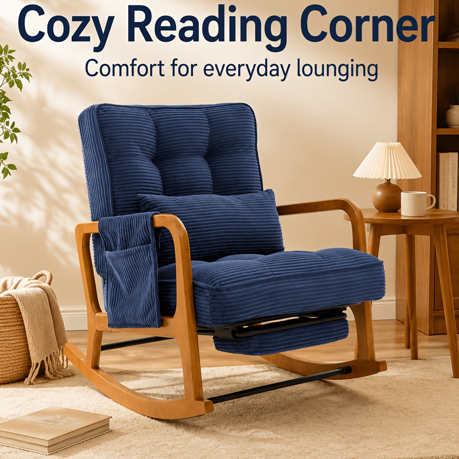rocking accent chair   adjustable backrest corduroy - Temu
