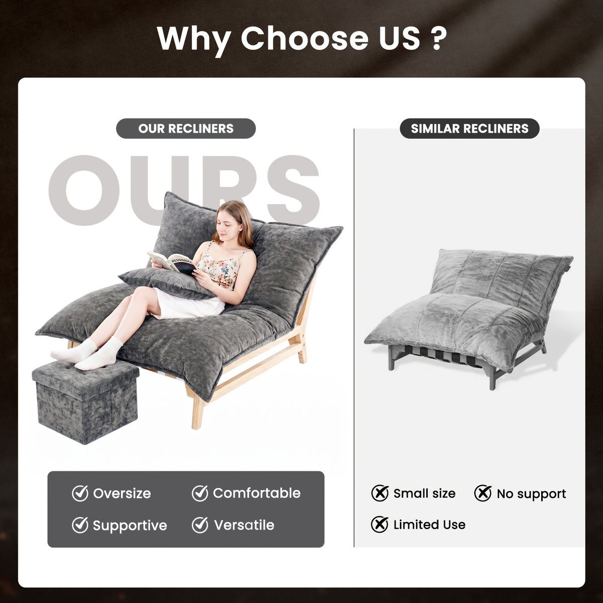 giant lounge accent chair reading living room chair big - Temu