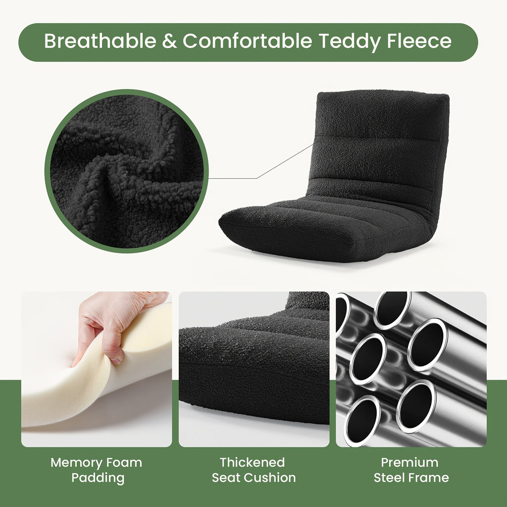 comfortable 14 position folding floor chair padded gaming - Temu