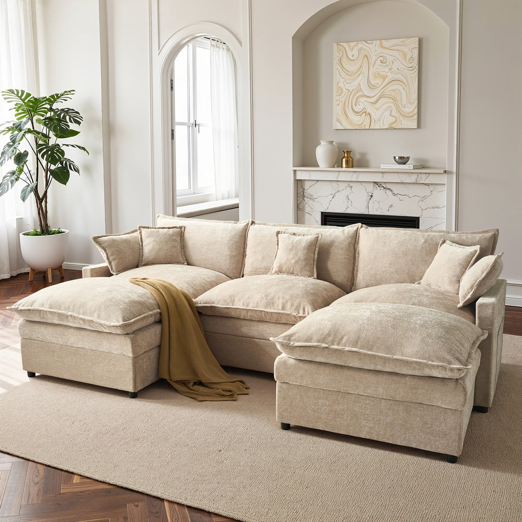 extra large u shaped modular sectional sofa foam cushioning - Temu