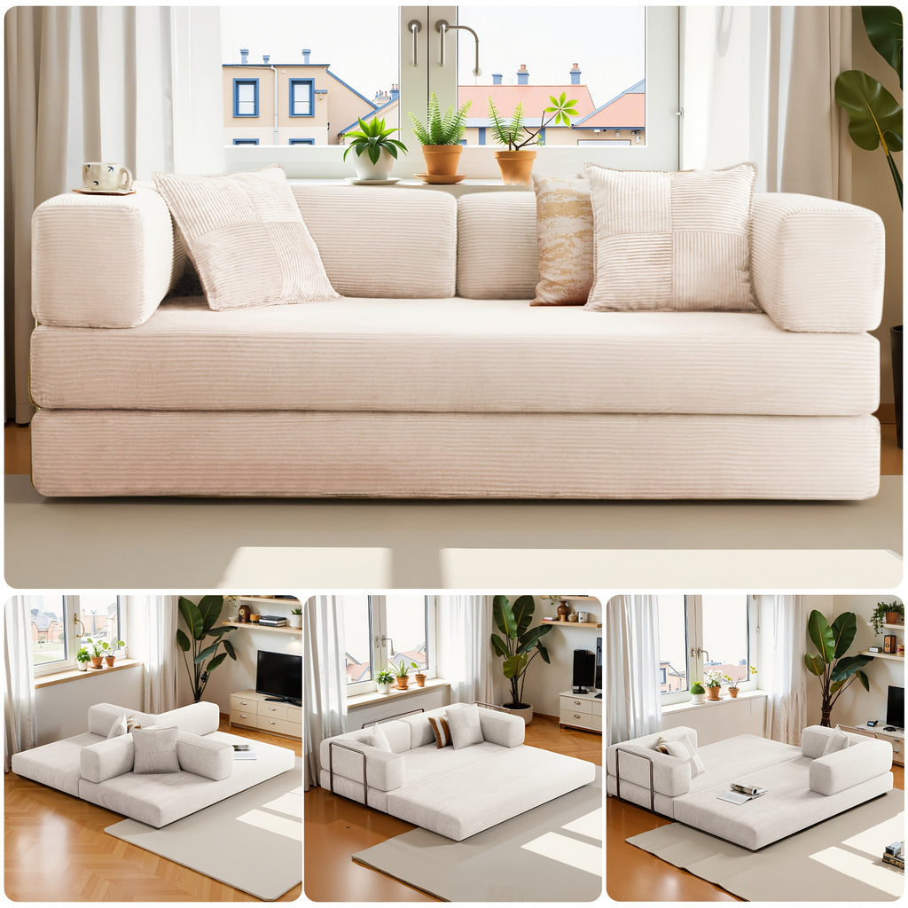 convertible sofa bed folds a compact floor couch a sleeper - Temu