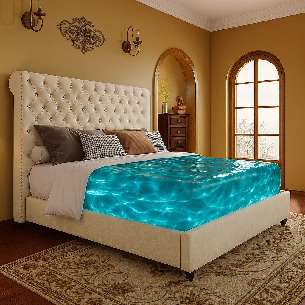 upholstered platform bed frame 52 8 inch sleigh - Temu