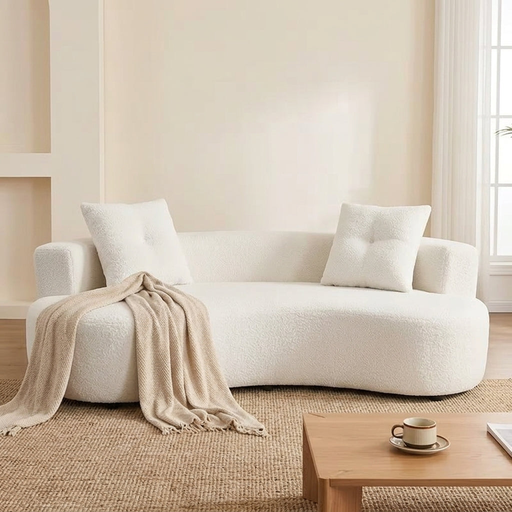 elegant luxurious moon shaped 79 5 3 seater boneless floor - Temu