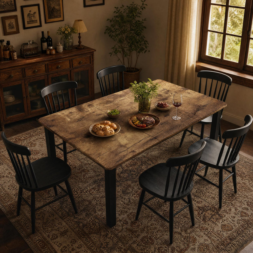 industrial dining table 4 6 people large kitchen table - Temu