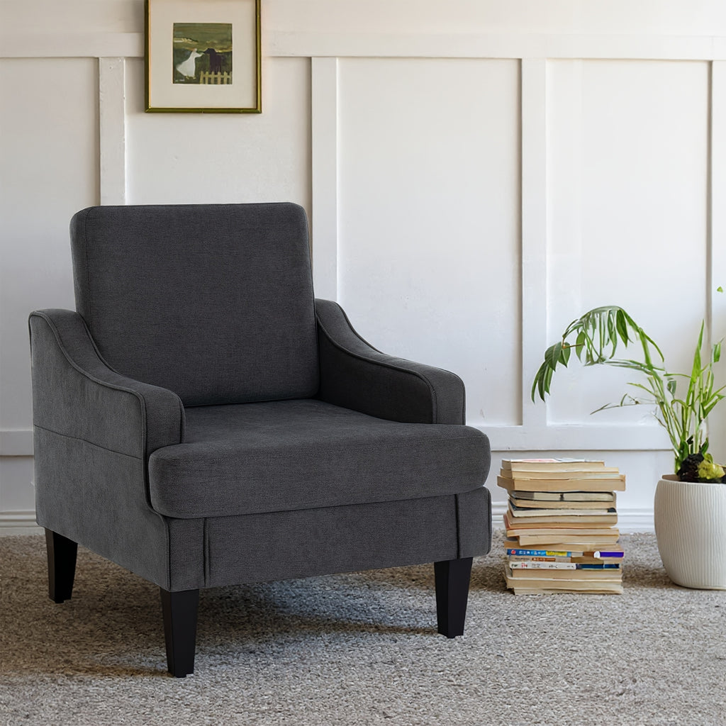 century modern armchair plush padded accent chair   - Temu