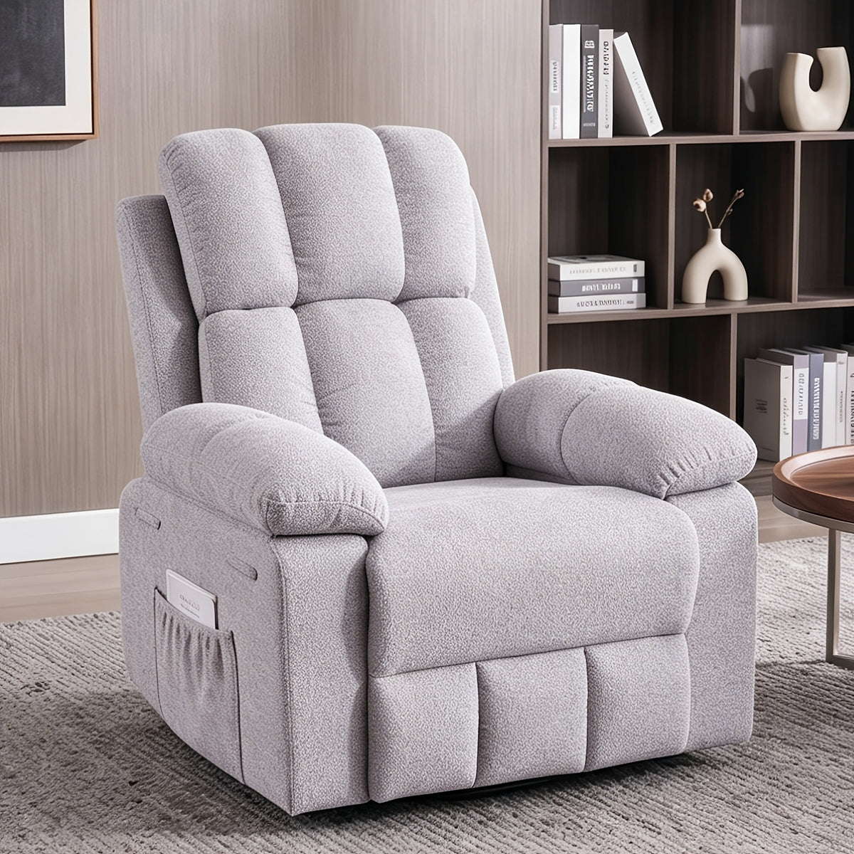 rocking recliner chair modern 360 swivel glider recliner - Temu
