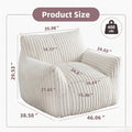 plush bean   chair cozy fluffy single   couch armrests - Temu