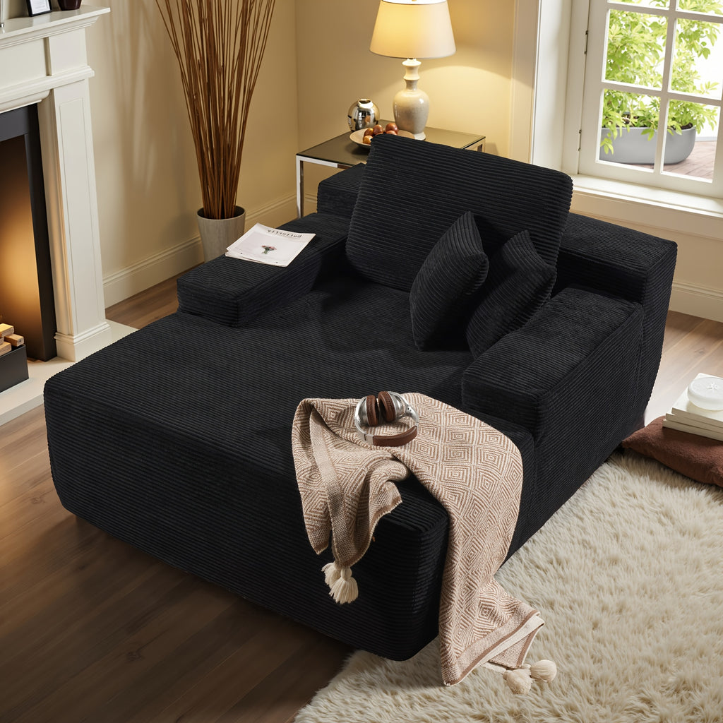67 oversized boneless lounge chaise corduroy plush fabric - Temu