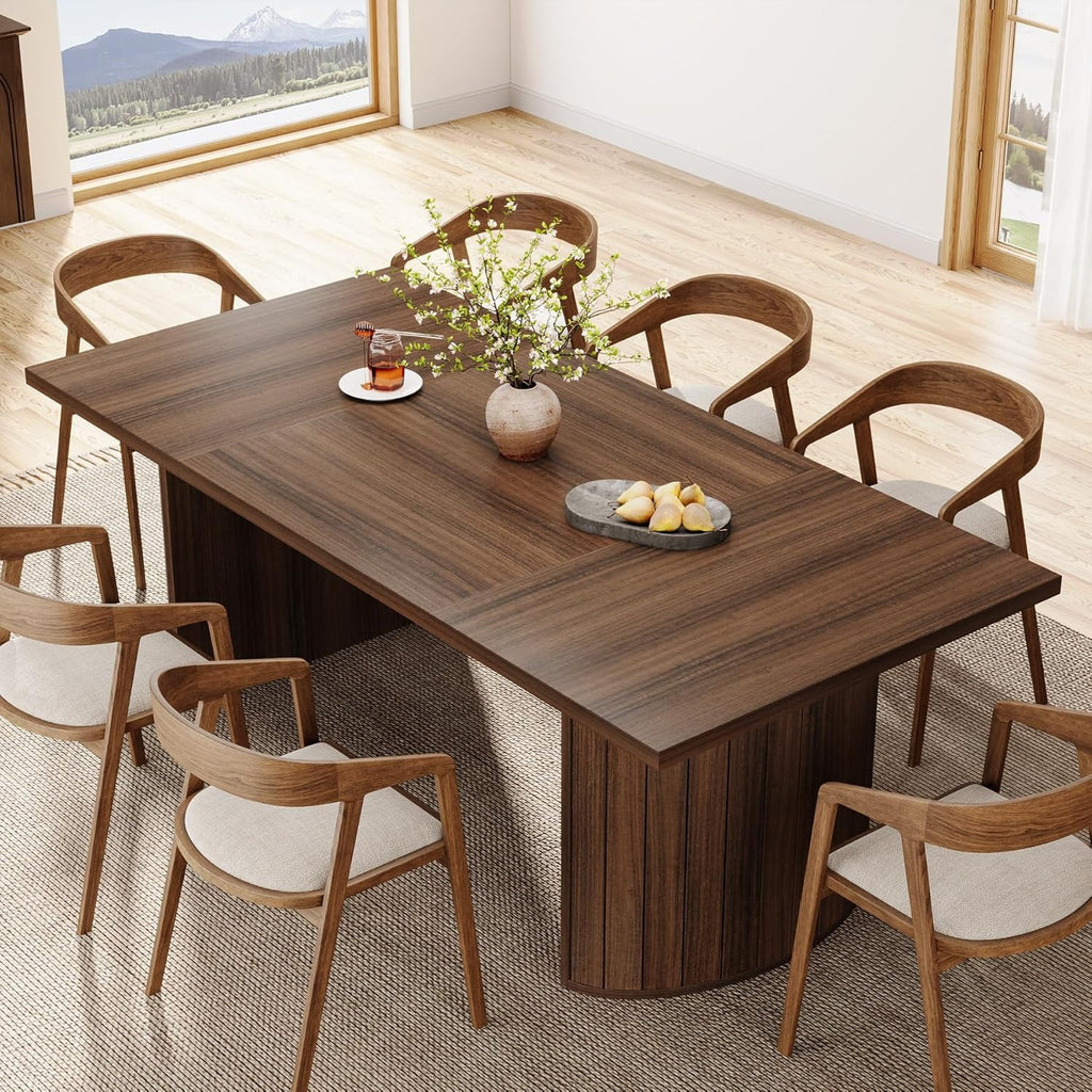 78 7 extra long dining table 6 8 people large farmhouse - Temu