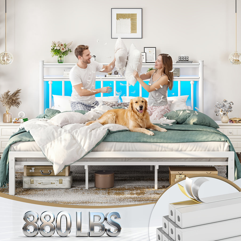 metal twin full queen king size bed frame 2 tier storage - Temu