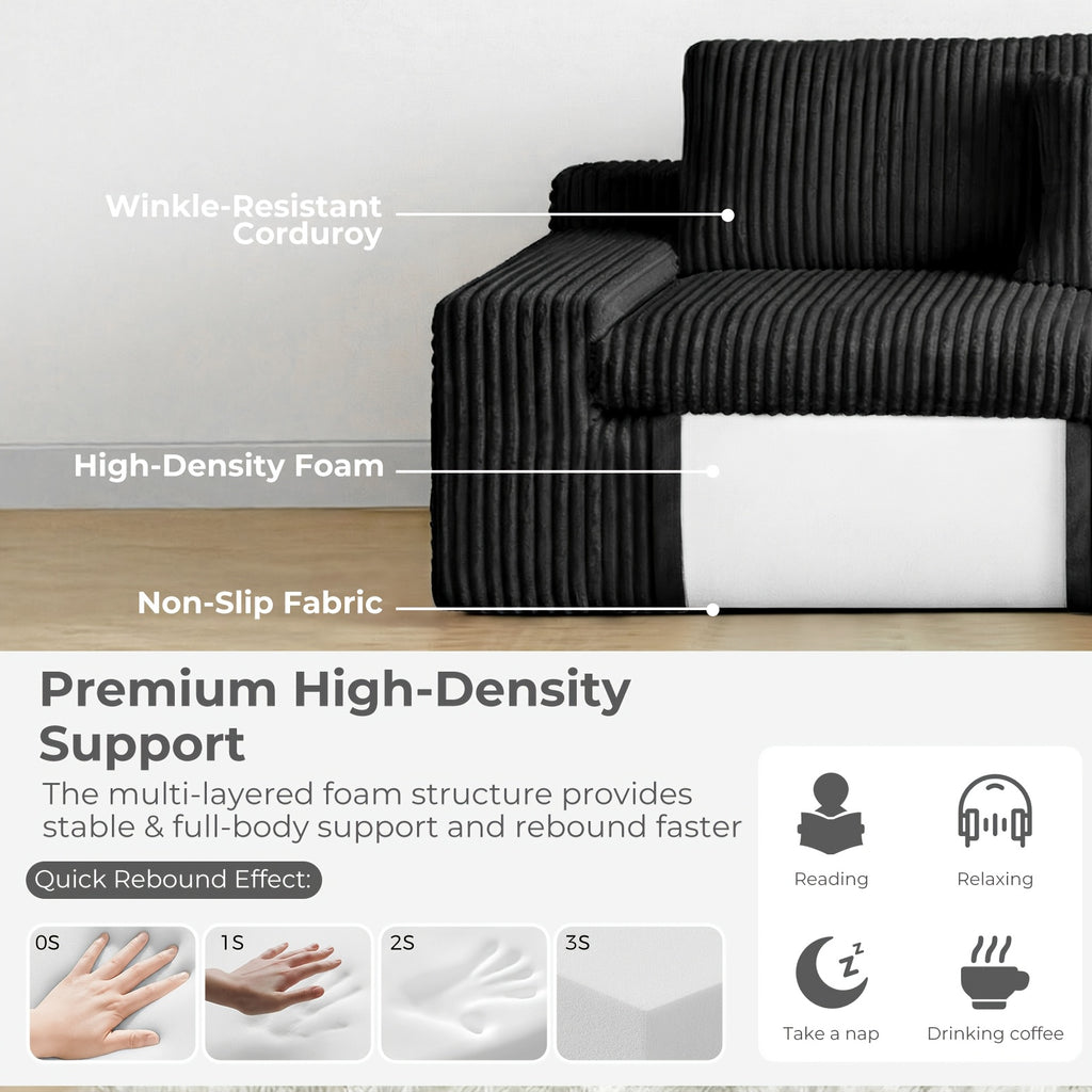 u shaped boneless sectional couches living room modern - Temu