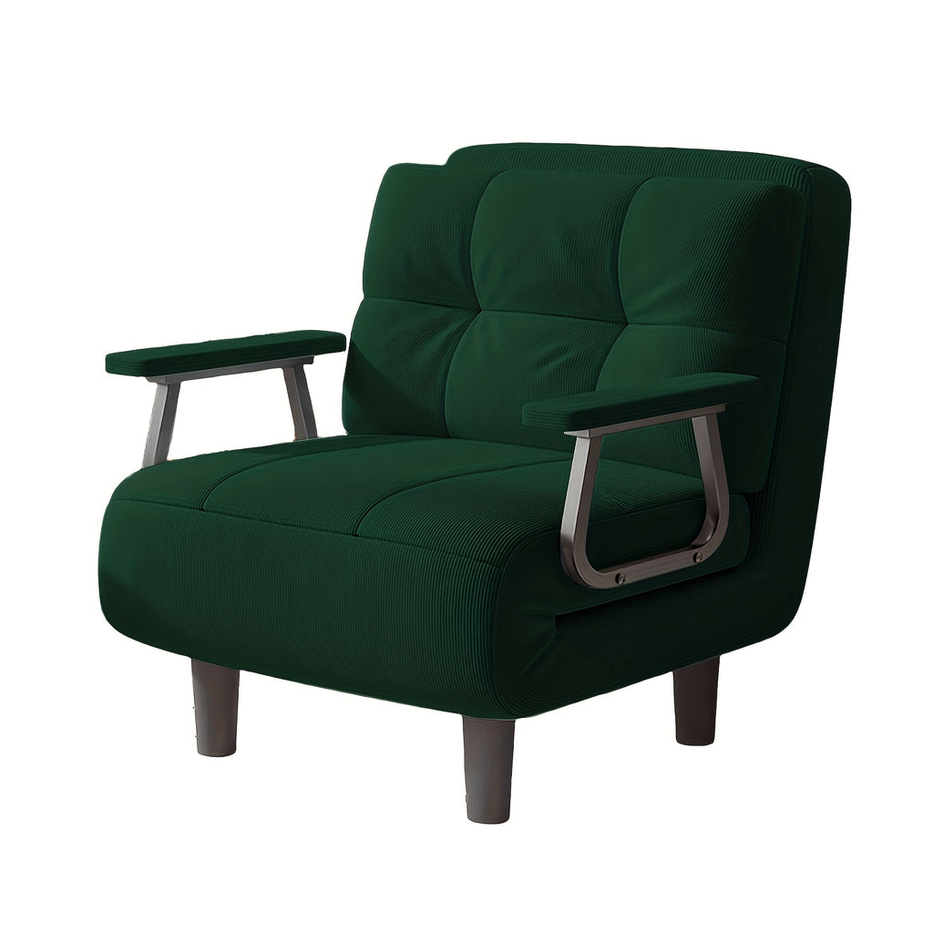 large folding chair bed silvery armrest corduroy sofa 5 - Temu