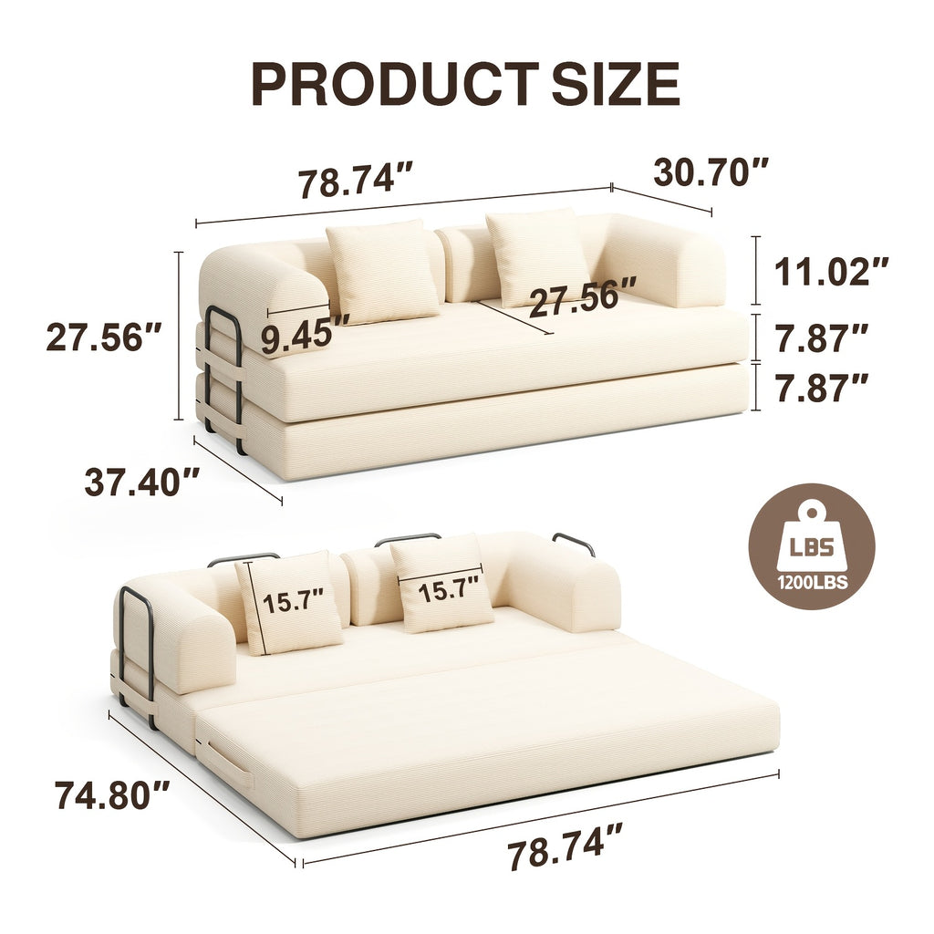 5 in 1 folding multi   bed oversized corduroy - Temu