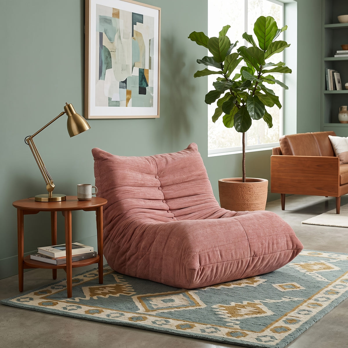oversized bean bag chair   premium fabric foam filled - Temu