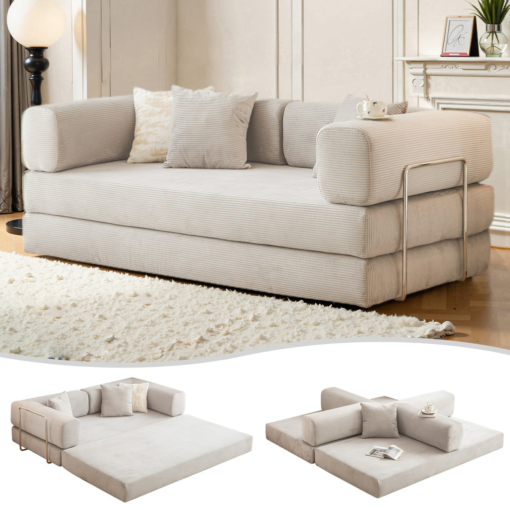 boneless sofa bed convertible   armrest pillow - Temu