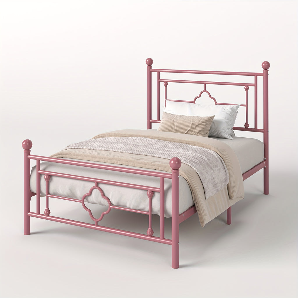 modern metal platform bed frame   art - Temu