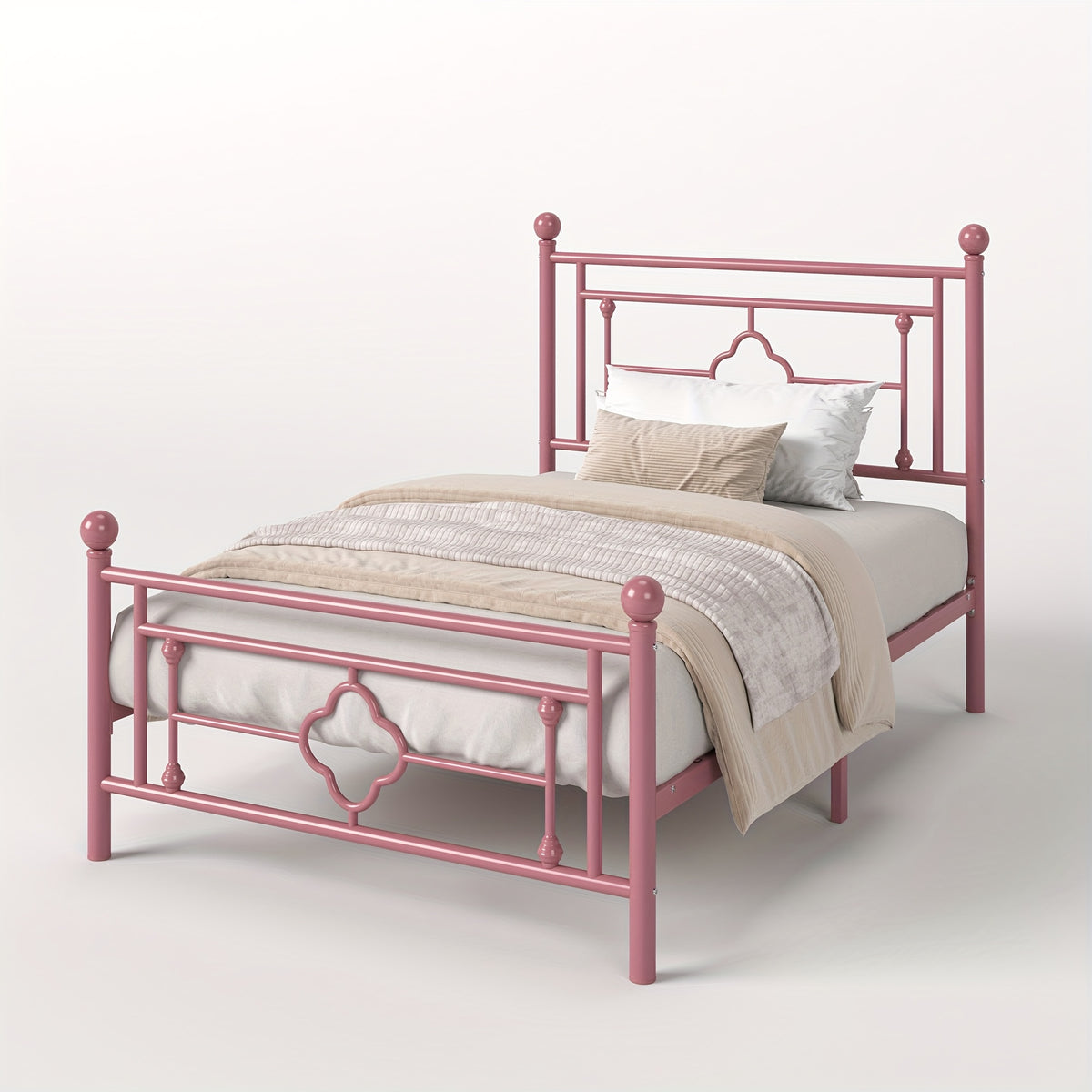 modern metal platform bed frame   art - Temu