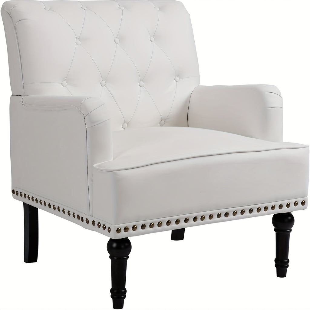 century accent chair faux leather modern armchair - Temu
