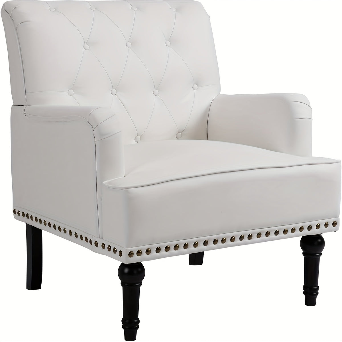 century accent chair faux leather modern armchair - Temu