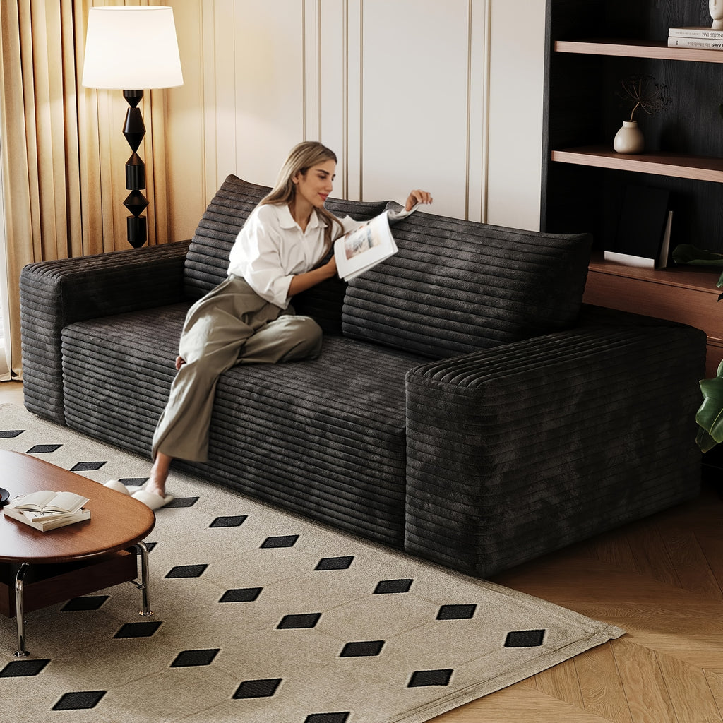 63 78 8 cloud loveseat sofa modern corduroy 2 seater couch - Temu