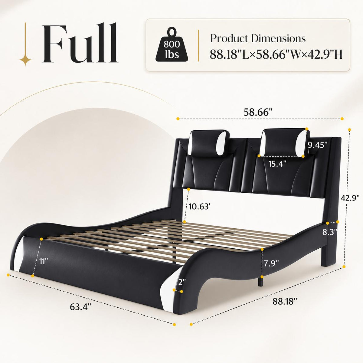 led upholstered platform bed racing seat headboard - Temu