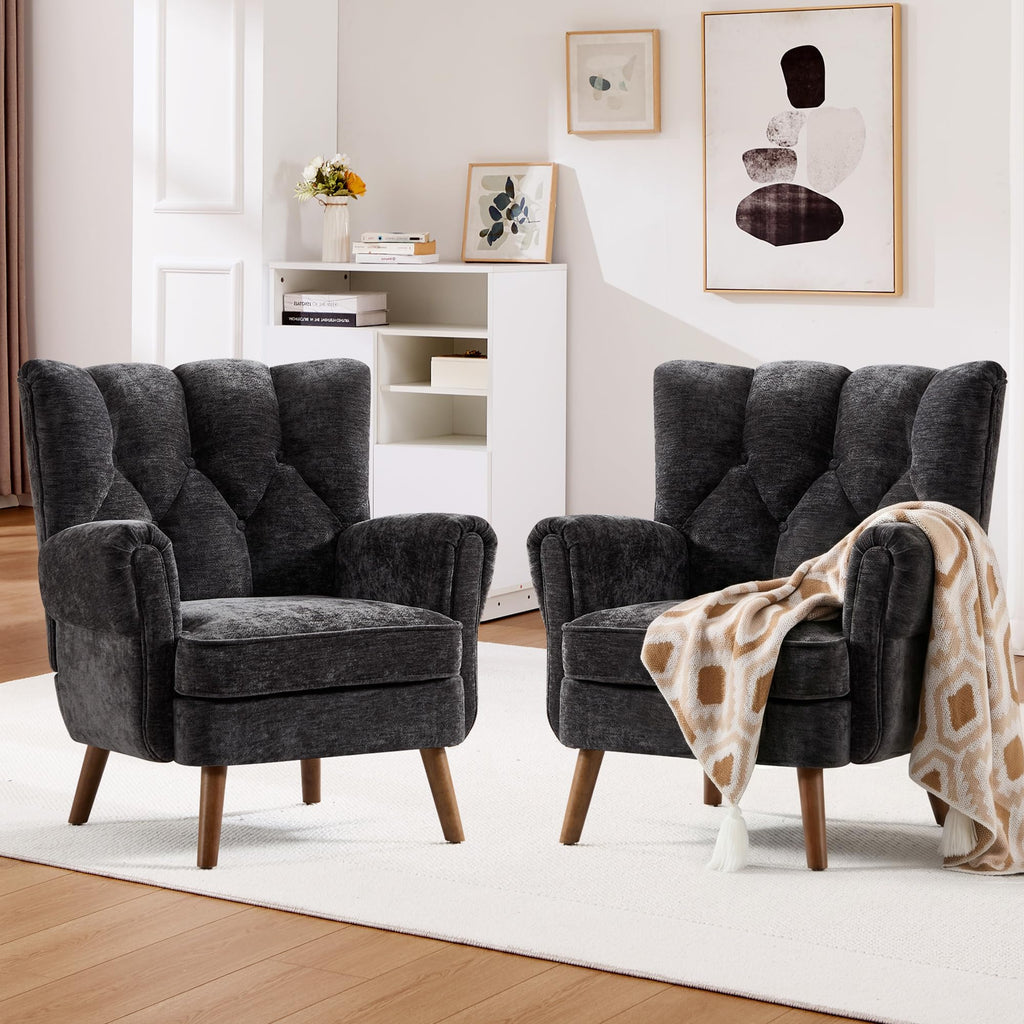 kitchen dining wingback accent chairs living room   - Temu