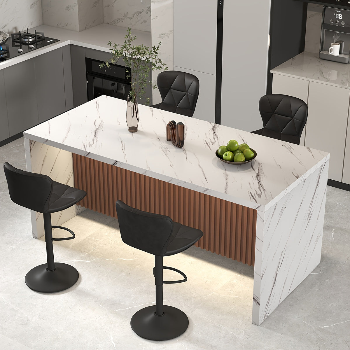 67 table set 4 bar stools large kitchen island table modern - Temu