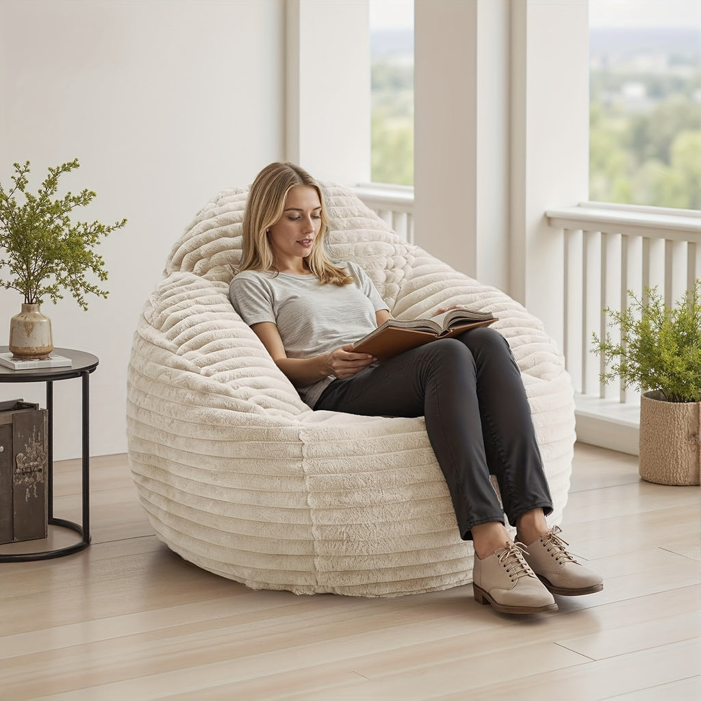 memory foam bean bag chair 39 inch backrest armrests comfy - Temu
