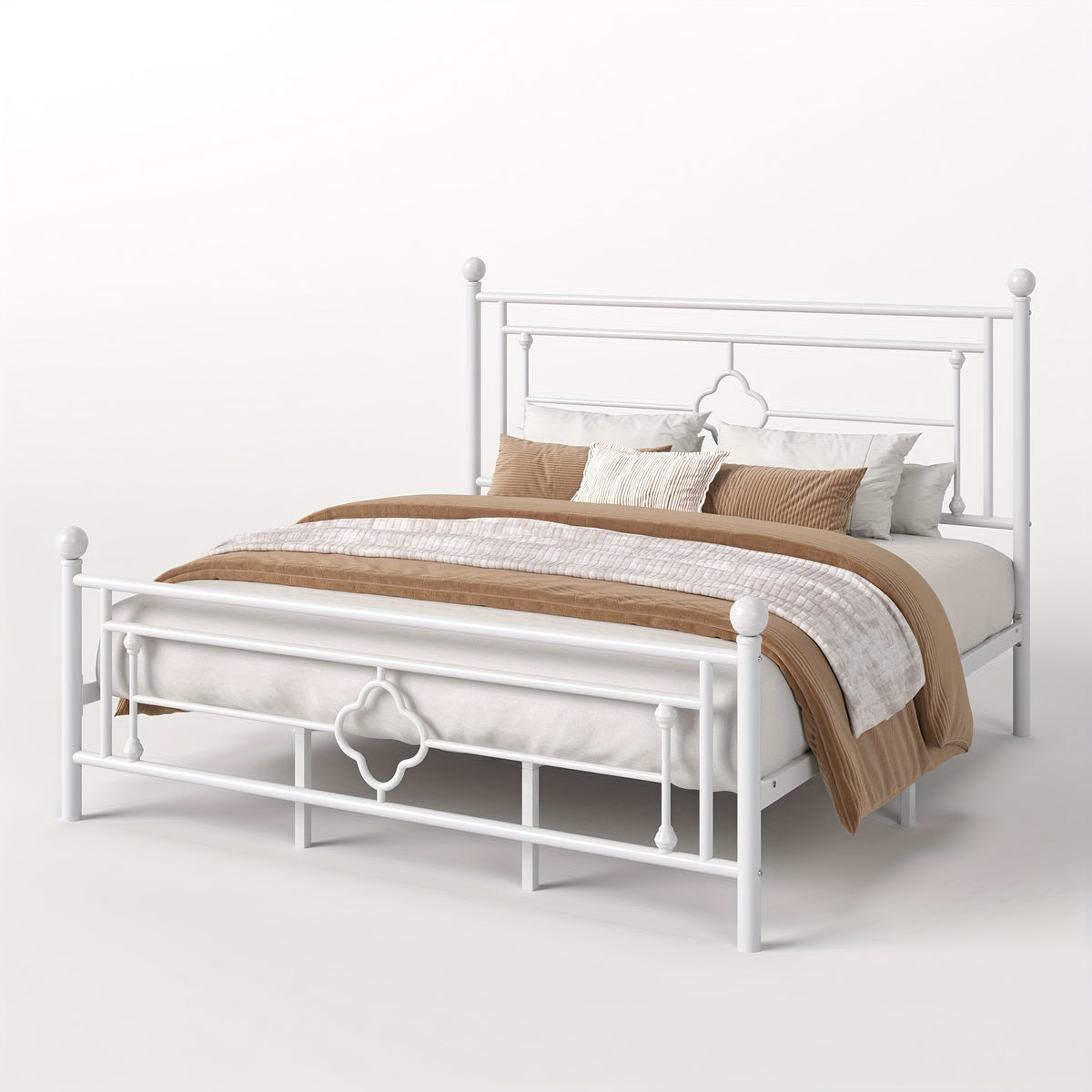 modern metal platform bed frame   art - Temu