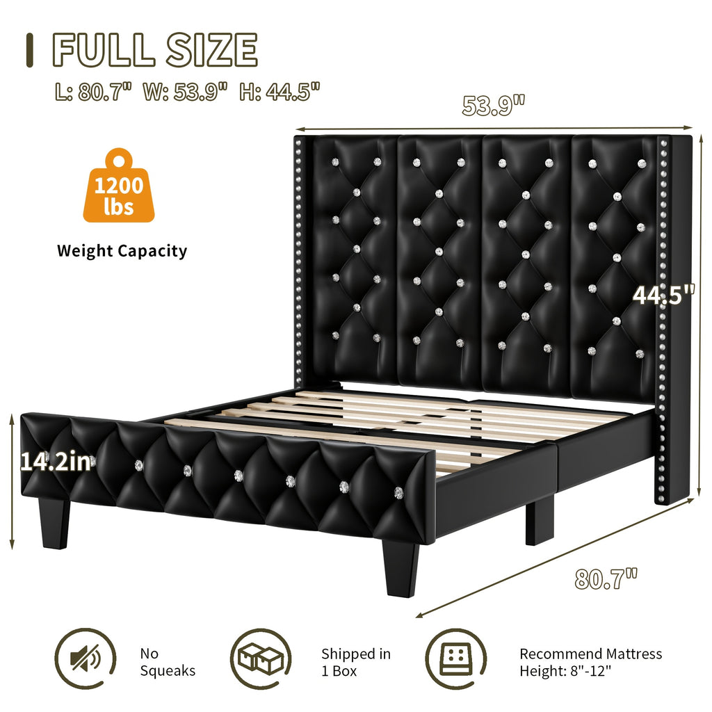 upholstered platform bed frame led lights tall bed frame - Temu