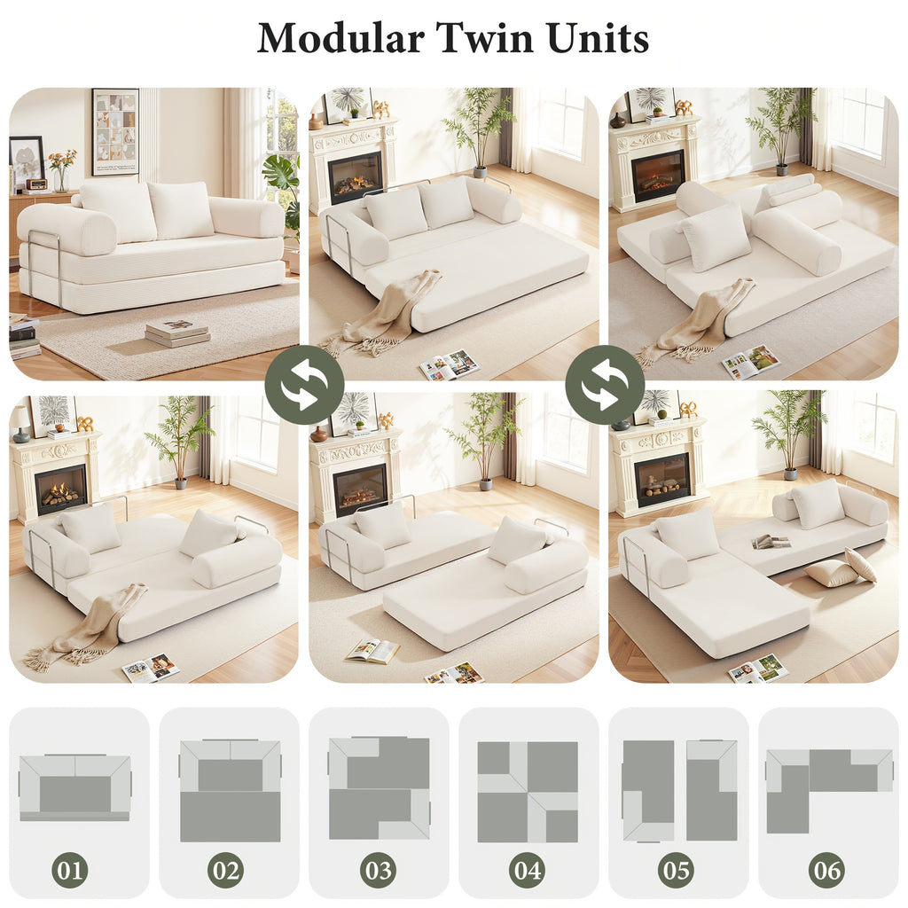 folding sofa bed 78 8 inch combination sofa high rebound - Temu