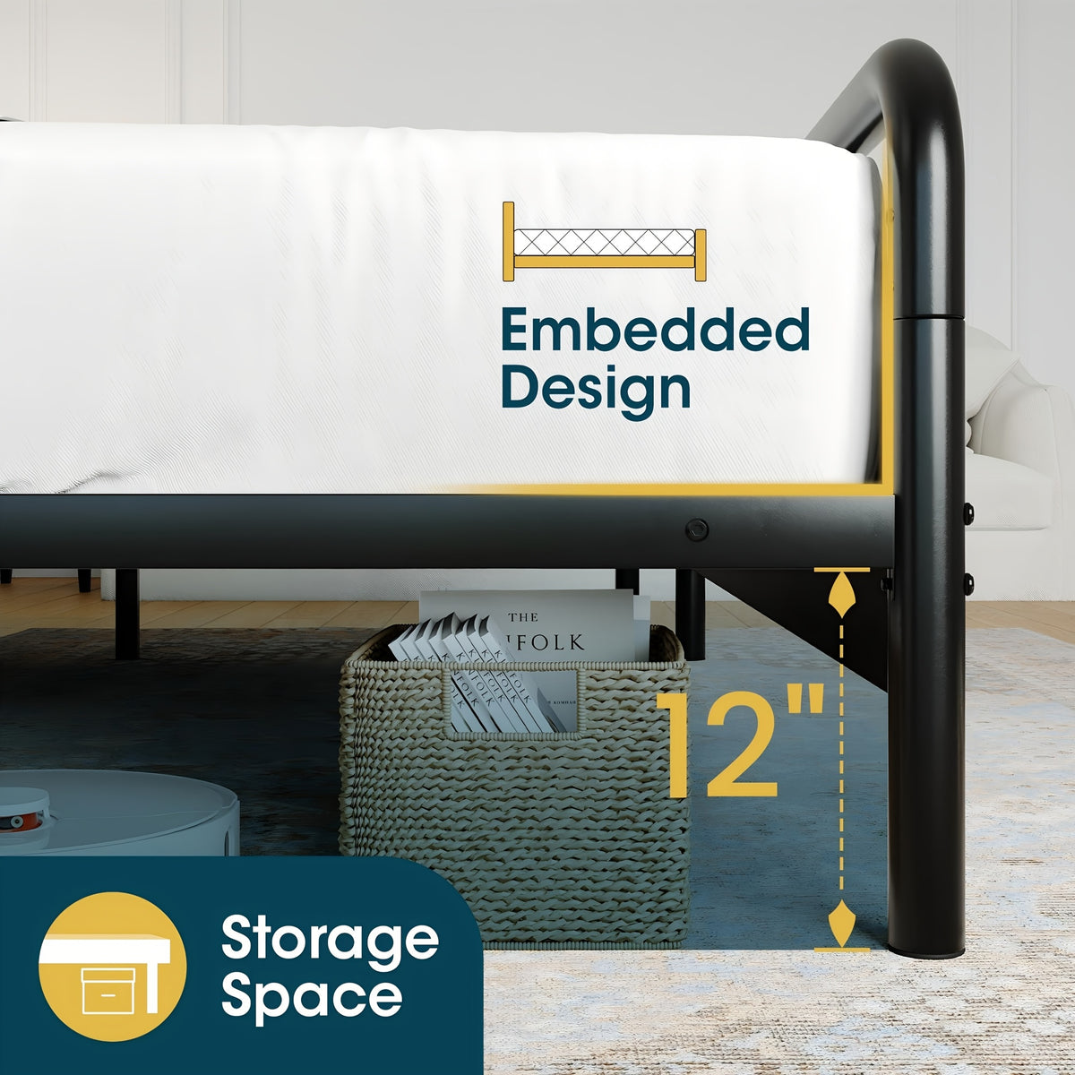 full queen king size bed frame metal bed wood - Temu