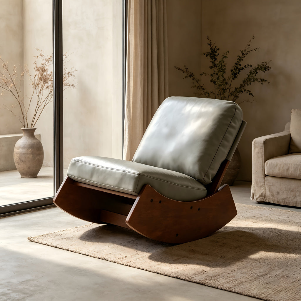 single retro   century modern rocking chair thick cushion - Temu