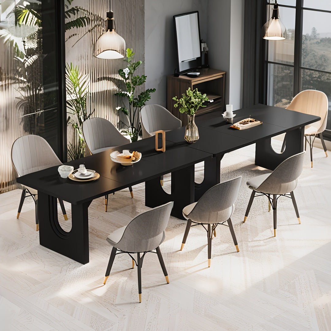 71 wooden modern dining table rectangular table 6 people - Temu