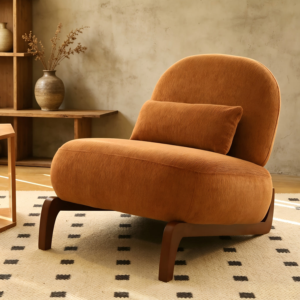 accent chair solid wood legs veelvet living room - Temu