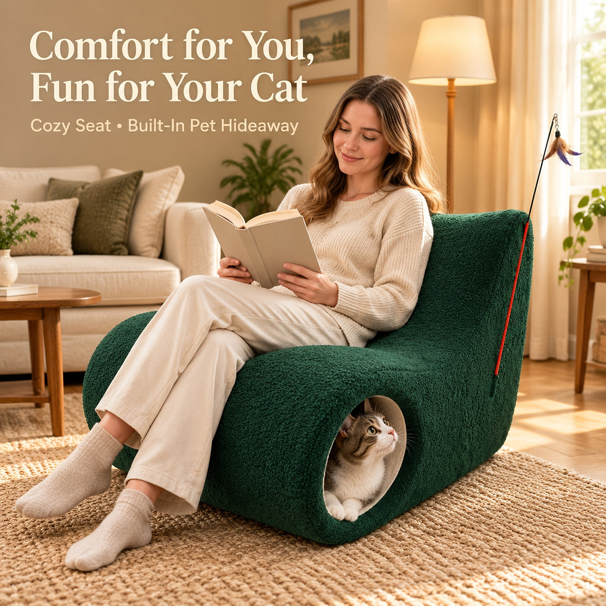 pet friendly teddy lounge chair human pet shared single sofa - Temu