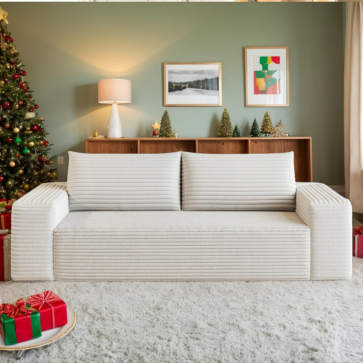 63 78 8 cloud loveseat sofa modern corduroy 2 seater couch - Temu