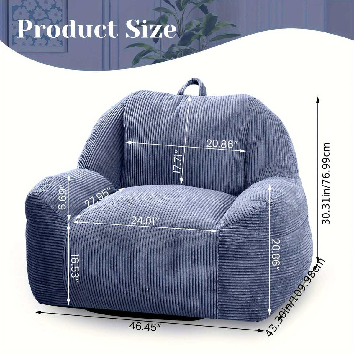large bean bag chair sofa memory foam filler lounger - Temu