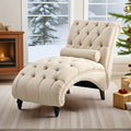 gorgeous chaise lounge chair button tufted support pillow - Temu