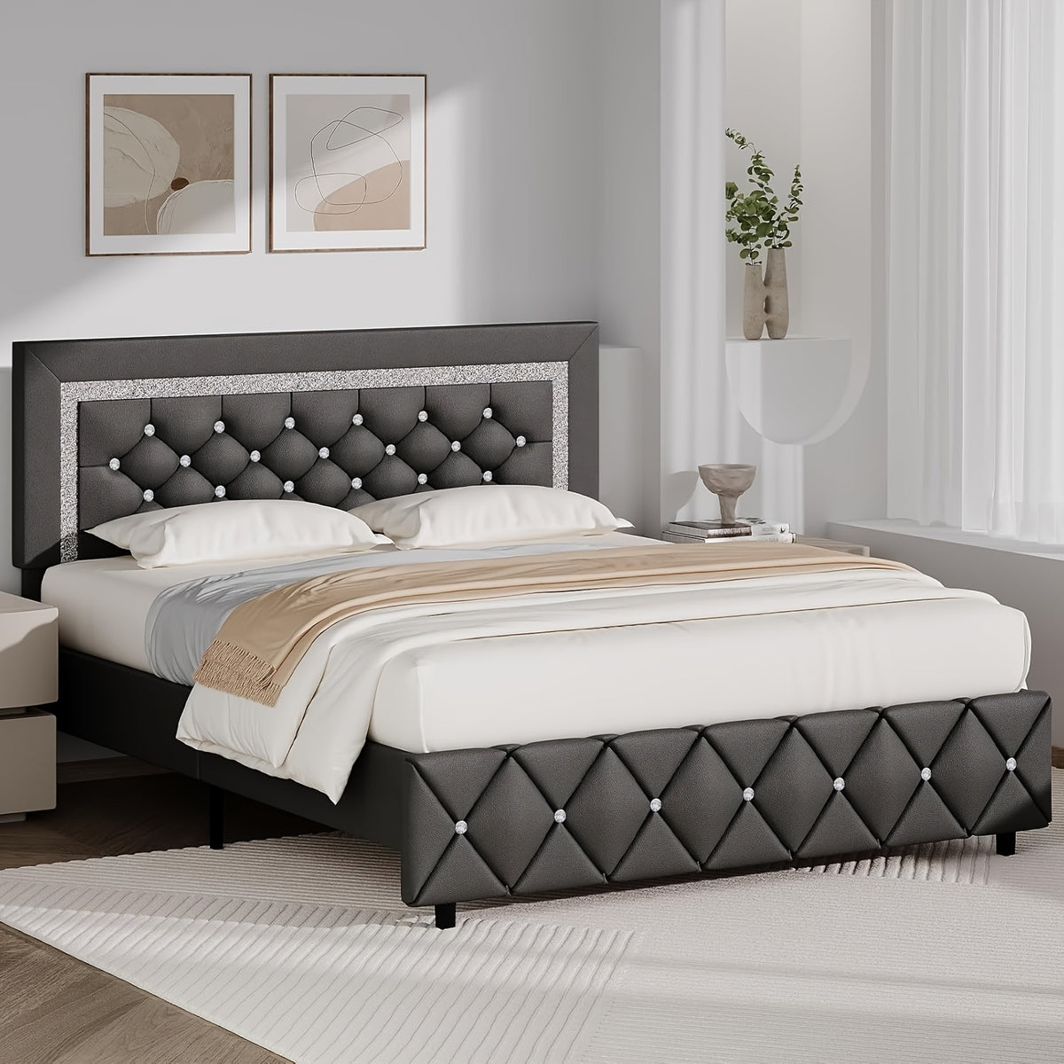 twin full queen king platform bed frame - Temu