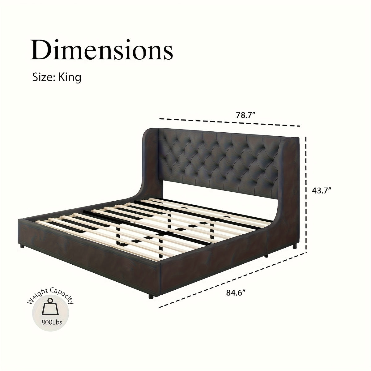 modern upholstered queen bed frame velvet headboard curved - Temu