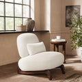 cloud boucle chair modern tilt back accent chair - Temu